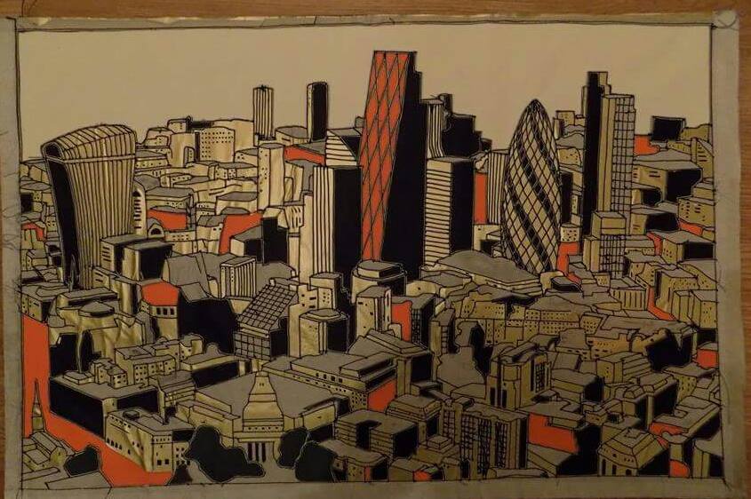 London painting with colours